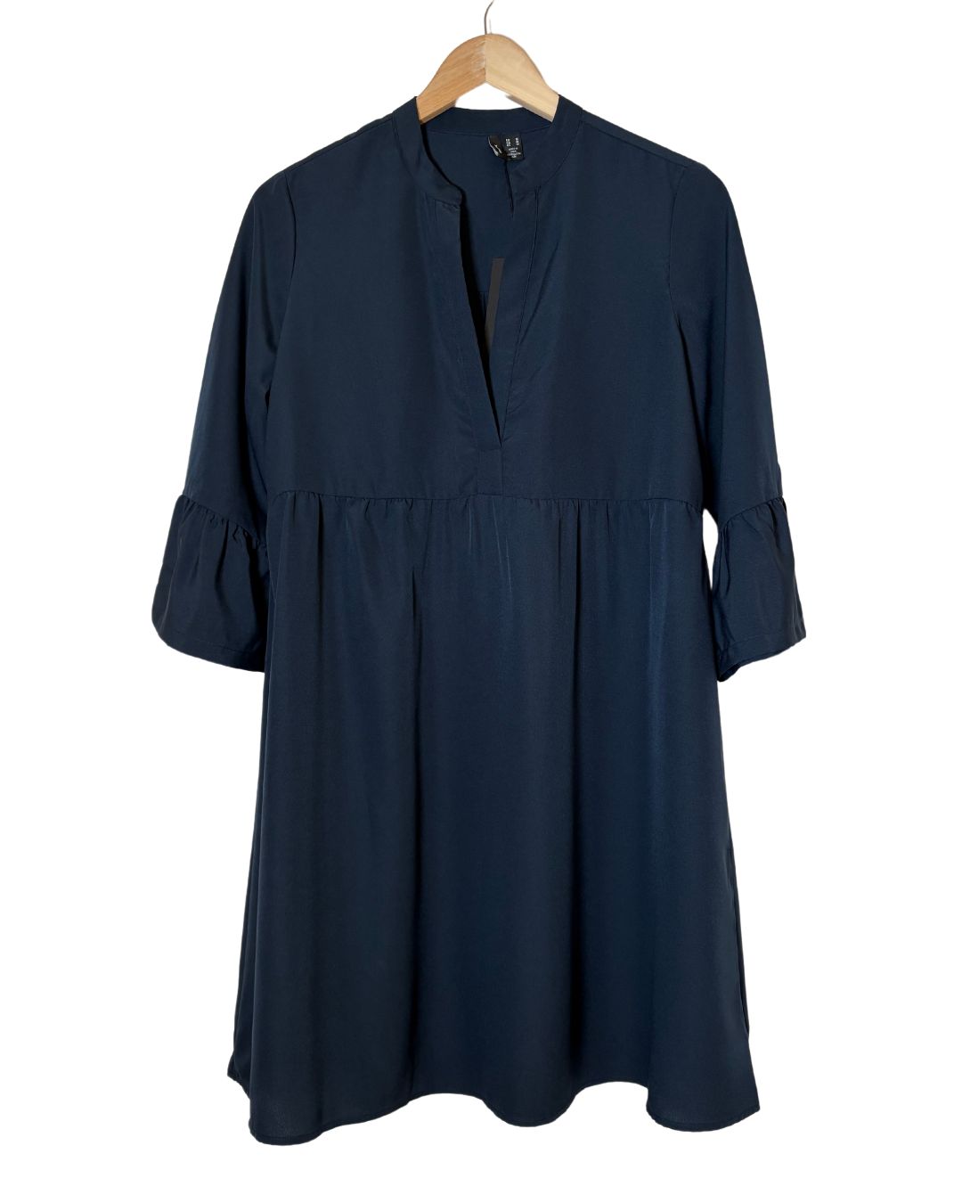 WA2503016 Naiste tumesinine kolmveerand varrukatega kleit - Image 1
