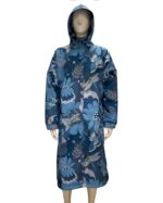 Naiste oversize jope Sinised suured lilled